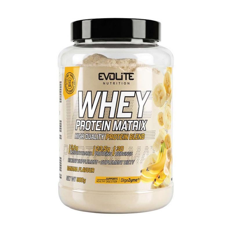 Протеин комплексный Evolite Whey Protein Matrix 900 г Банан Протеин комплексный Evolite Whey Protein Matrix 900 г Банан