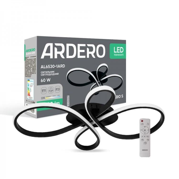 LED-люстра ARDERO AL6530-1ARD FABIO S 60 Вт Черный (27552601)