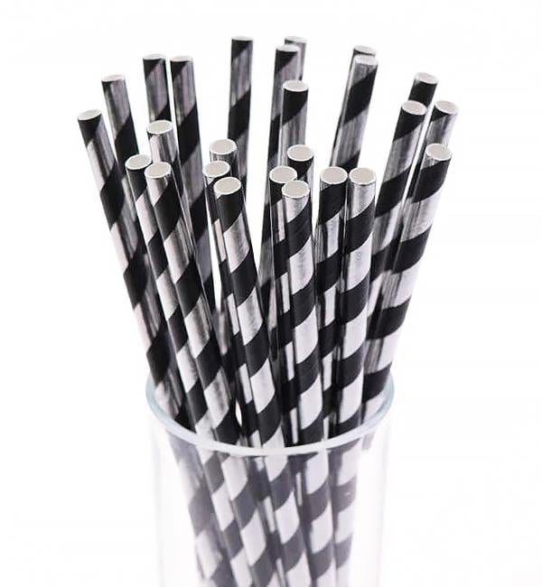 Трубочки для напитков Silver/Black 25 шт. (51306) Трубочки для напитков Silver/Black 25 шт. (51306)
