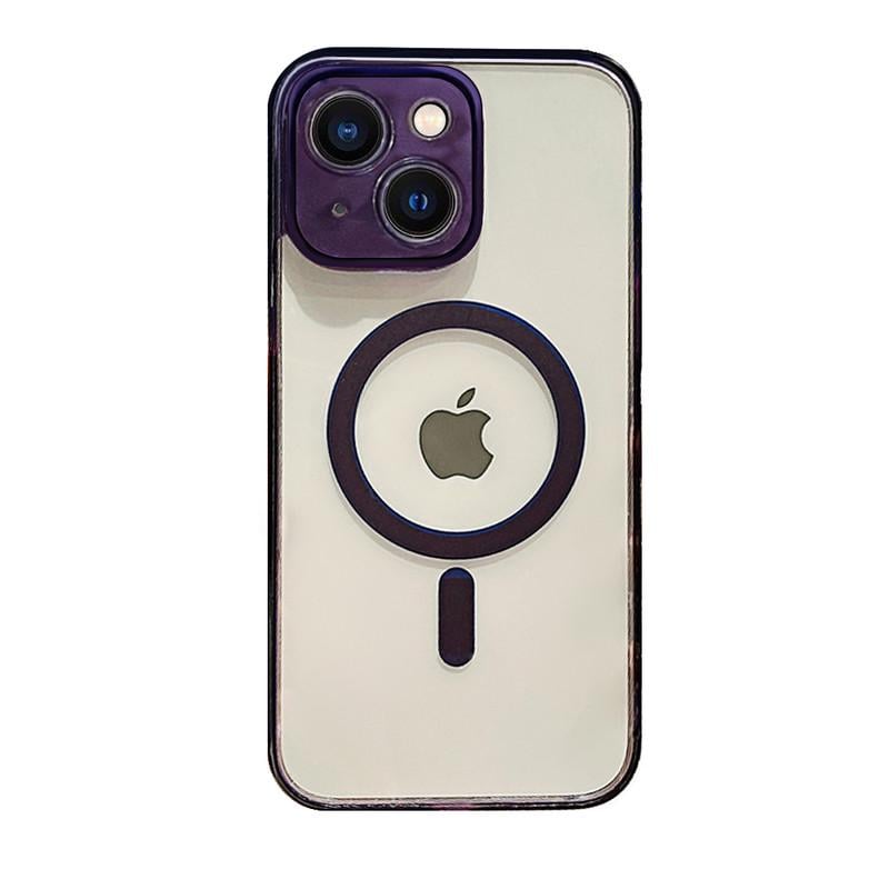 Чохол для Apple iPhone 15 Plus Clear Magnetic Series Deep Purple