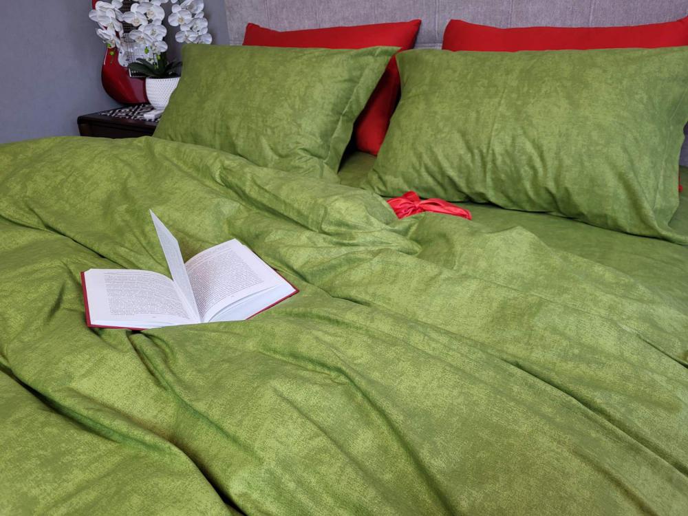 Комплект постільної білизни Marble №76 cotton євро на гумці