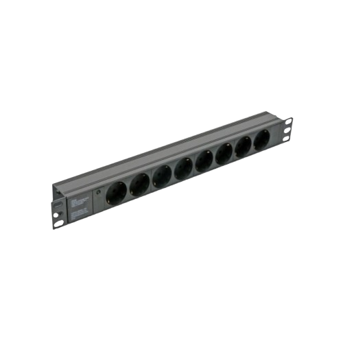 Силовой блок Kingda 19" KD-GER(16)N1008WKPB19A-C14 на 8 розеток Schuko 10А C14 Black (33353005)