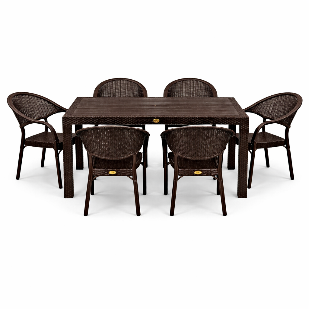 Комплект садовой мебели МС стулья София 6 шт. со столом Осло Коричневый (26248742)