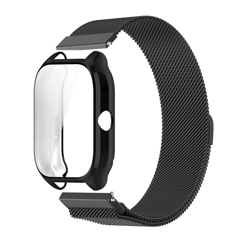 Комплект для часов Amazfit GTS4 защитный чехол и металлический ремешок 20 мм Черный (2532928458) Комплект для часов Amazfit GTS4 защитный чехол и металлический ремешок 20 мм Черный (2532928458)