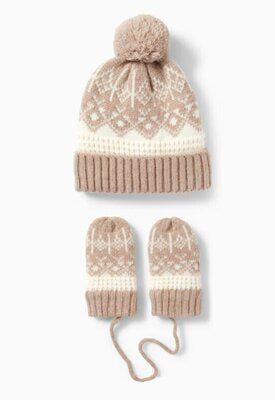 Комплект дитяча шапка та рукавички C&A зимовий на 18-24 міс.