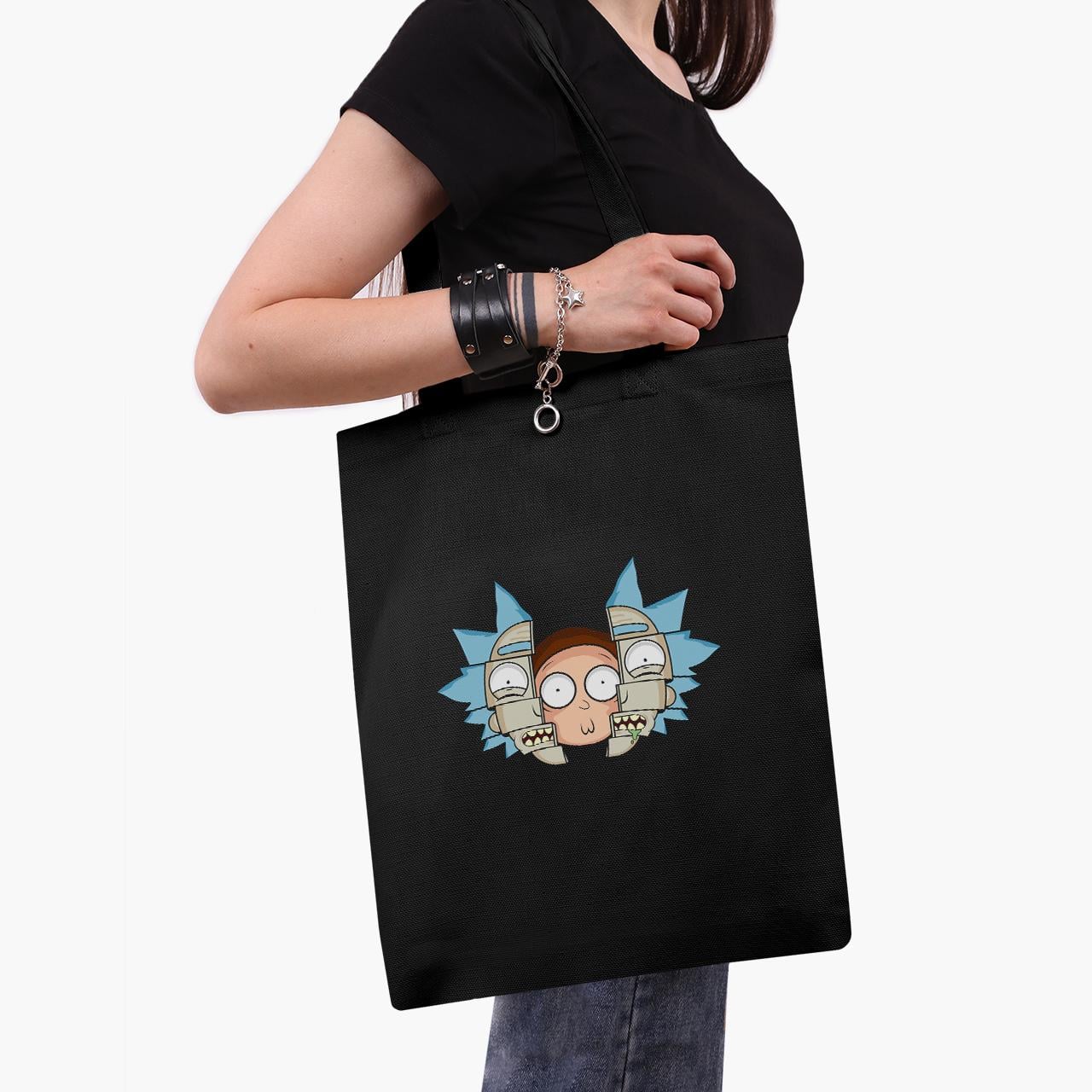Эко сумка шоппер на молнии Rick and Morty 41x35 см (9227-2068-BKZ)
