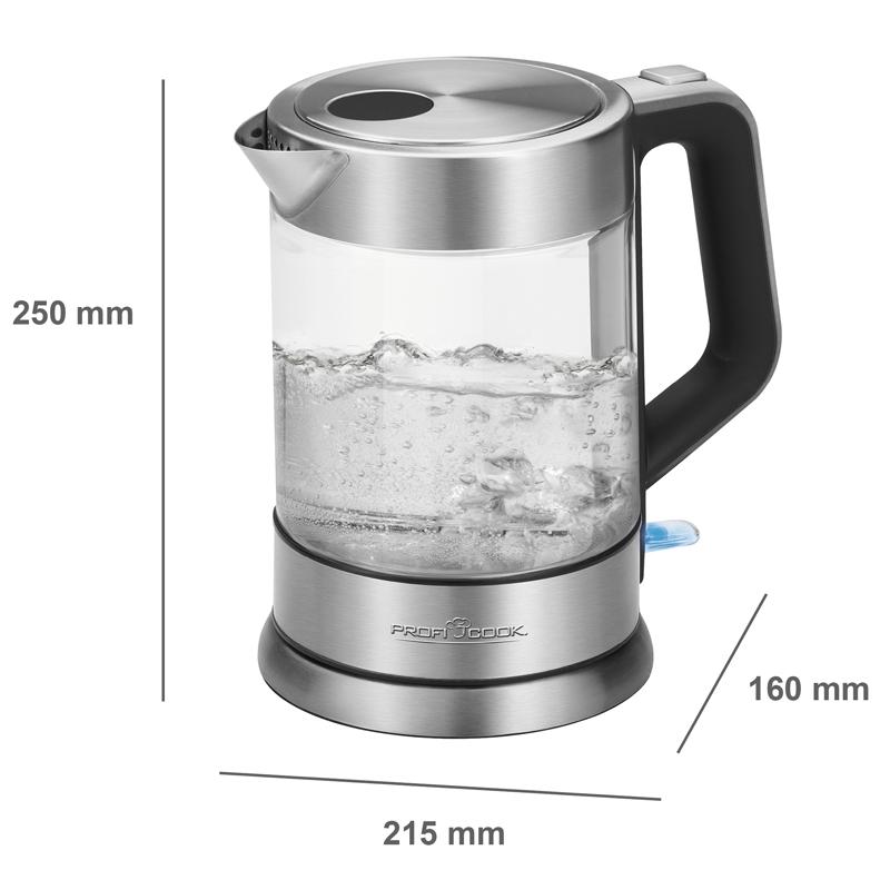 Електрочайник Profi Cook PC-WKS 1107 скляний (404330) - фото 2 Електрочайник Profi Cook PC-WKS 1107 скляний (404330) - фото 2