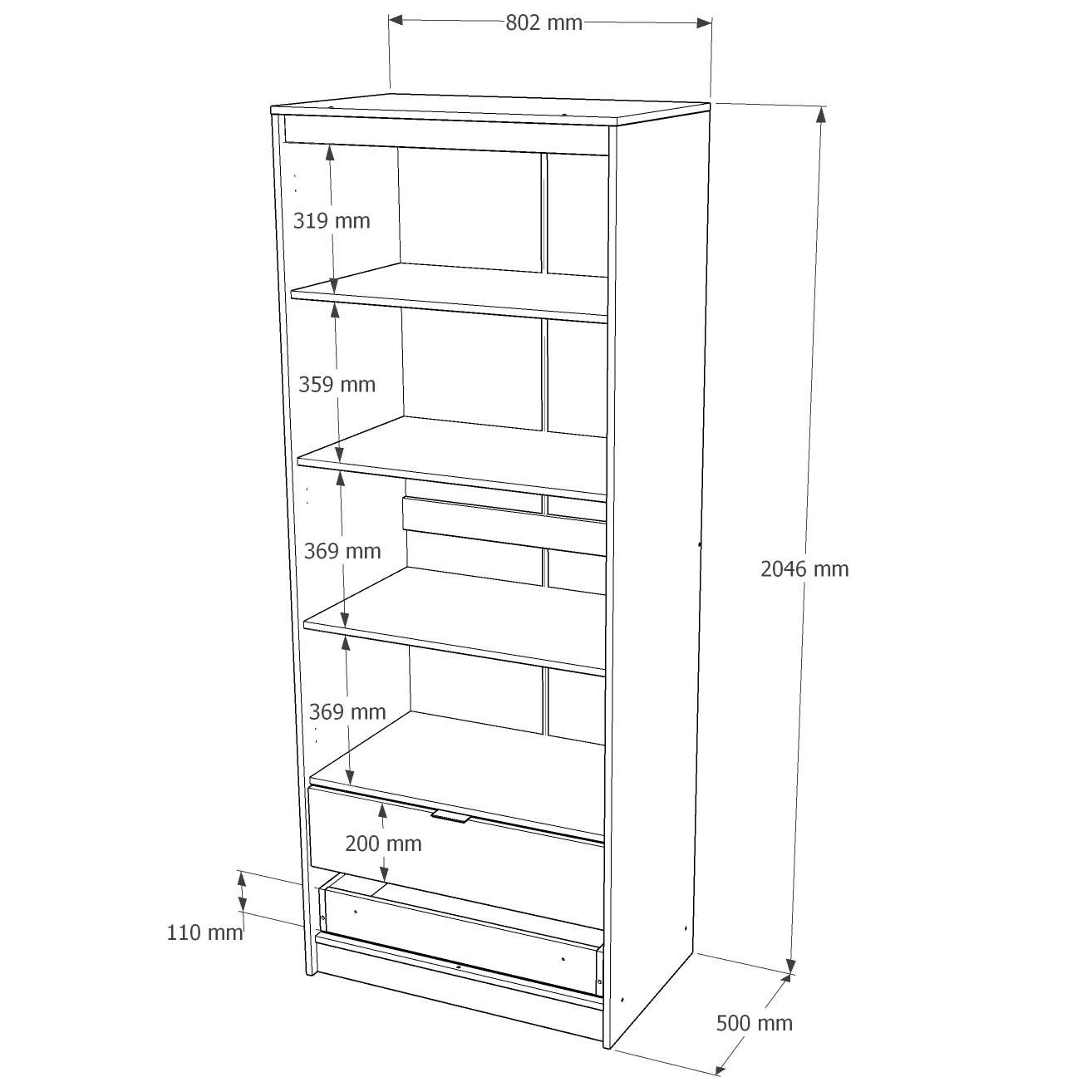 Шкаф Everest Сити 800 802х500х2046 мм Сонома/Графит (11430) - фото 9 Шкаф Everest Сити 800 802х500х2046 мм Сонома/Графит (11430) - фото 9