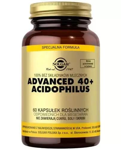 Дієтична добавка Solgar ADVANCED 40+ Acidophilus 60 капсул (0858)