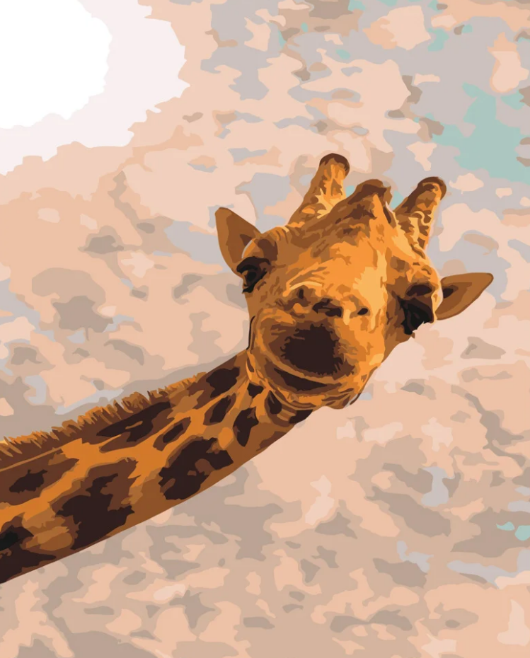 Картина за номерами Strateg Цікавий жираф 40x50 см (DY248)