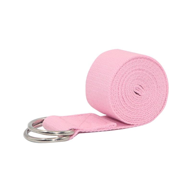 Ремень для йоги Lesko DBT-YG112 Light эластичный Pink (25713855)