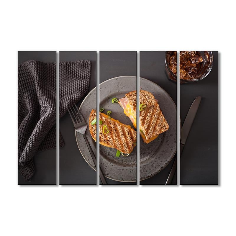 Картина модульная Бутерброд 5 модулей 90x135 см