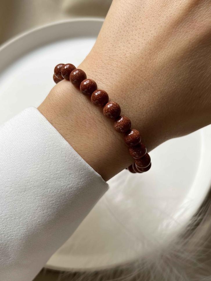 Браслет женский из натурального авантюрина (4979)