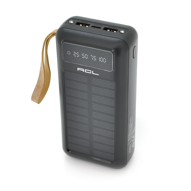 Повербанк ACL PW-61 30000 mAh Solar Чорний (37710)