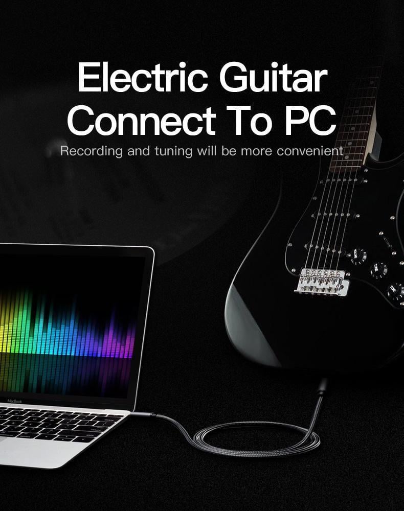 Кабель Vention 6.5 мм Jack-3.5 мм minijack HiFi стерео AUX на 6.35 мм в оплітці TRS 10 м Чорний (BAIHL) - фото 8