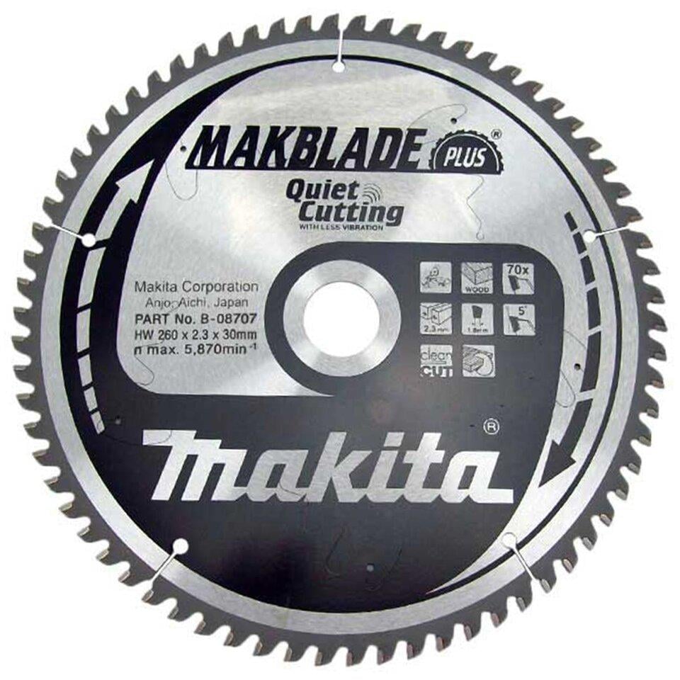 Диск пиляльний по дереву Makita Makblade Plus 260х30 мм 70T