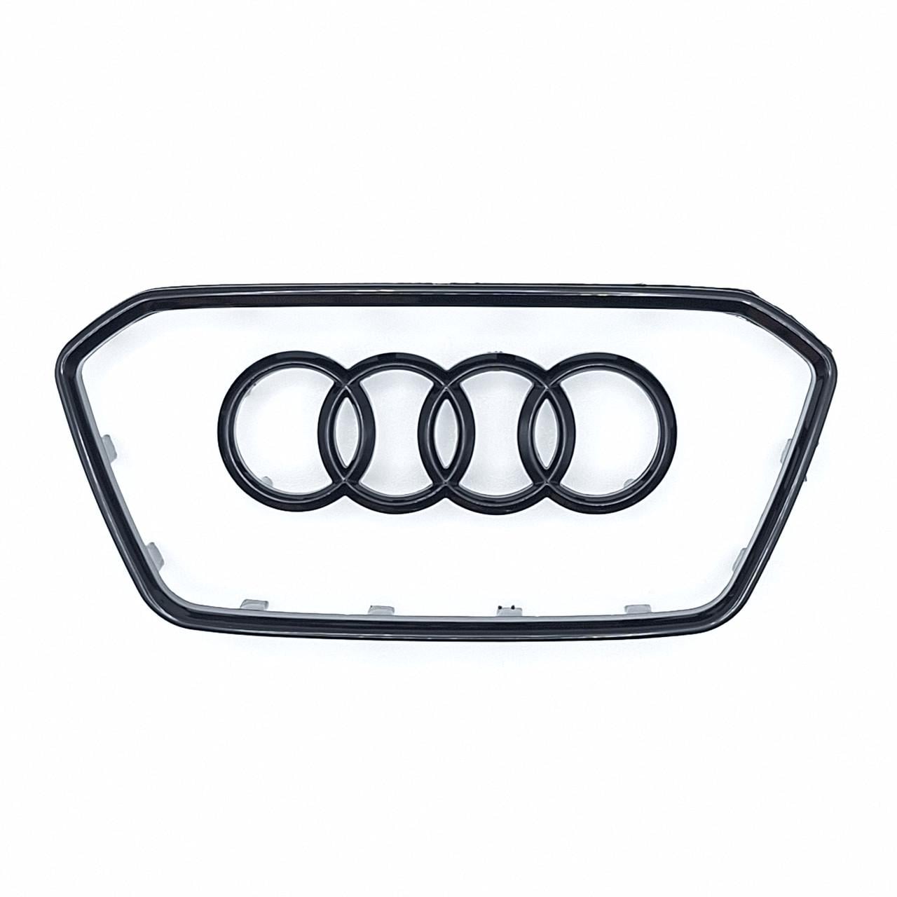 Эмблема руля Audi 100х47 мм Черный глянцевый (2325781310)
