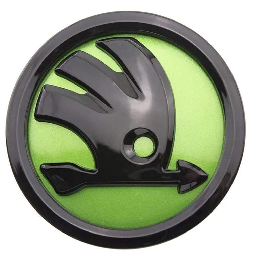 Эмблема капота Skoda 32D853621A 89 мм Зеленый (15421777)