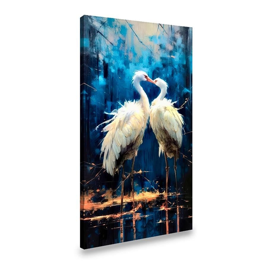 Картина на полотні Пара білих чапель 80x40 см (8VP_L)