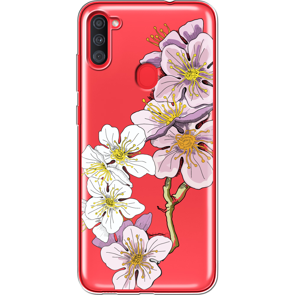 Чехол Boxface Samsung A115 Galaxy A11 Cherry Blossom Прозрачный силикон (39628-cc4-39628)