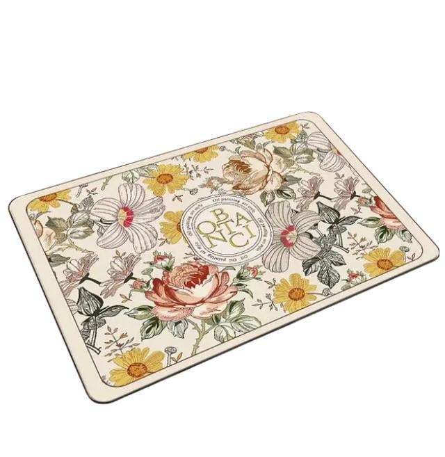 Коврик для сушки посуды на кухню с цветочным узором влаговпитывающий с нескользящим дном многофункциональный 40х50 см Разноцветный (D-0158) Коврик для сушки посуды на кухню с цветочным узором влаговпитывающий с нескользящим дном многофункциональный 40х50 см Разноцветный (D-0158)