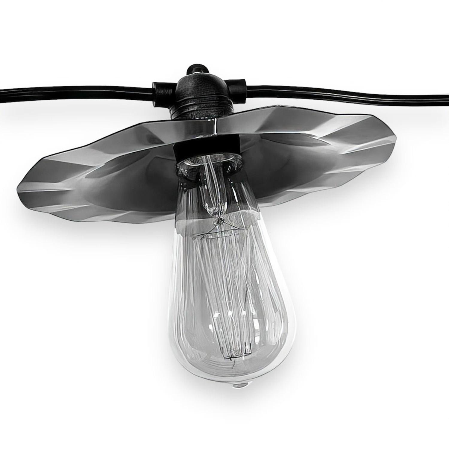 Гирлянда-ретро уличная Premium Е27 c абажурами волна IP65 влагозащищенная 5,5 м (7196)