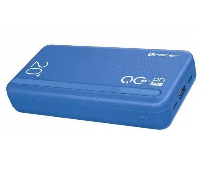 Повербанк Tracer 20000 mAh QC3,0 + PD 20 W Blue (TRABAT4701)