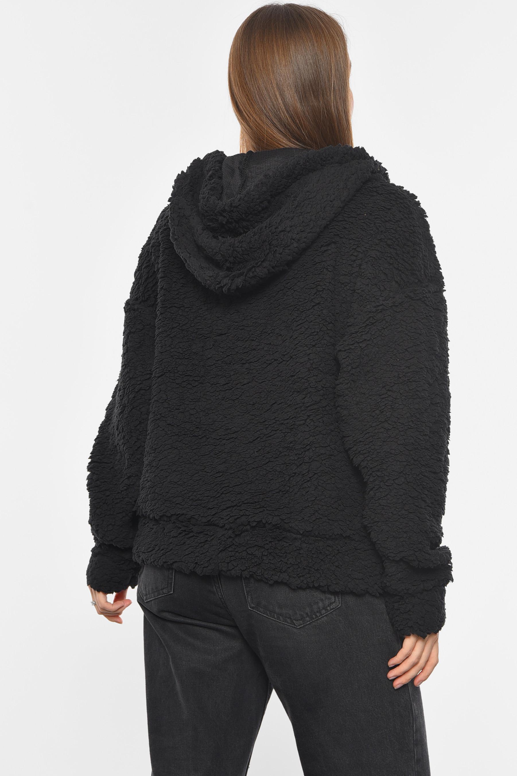 Худи женское тедди S-XL Черный (190294) - фото 3
