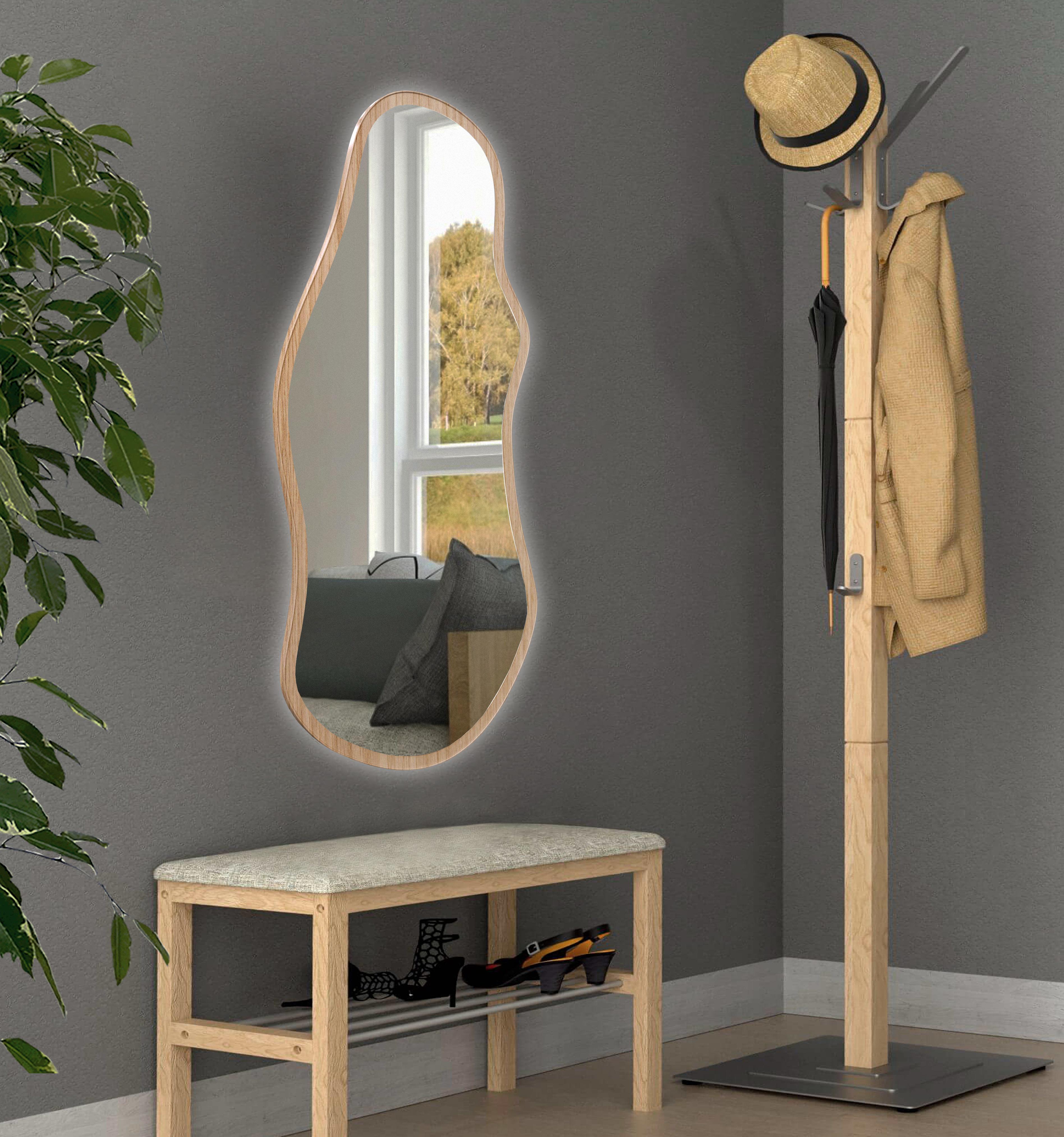 Дзеркало Art-com ростовое на основі ЛДСП з підсвічуванням 1300х600 мм Дуб сонома (ЗРЛ9-Дуб сонома)