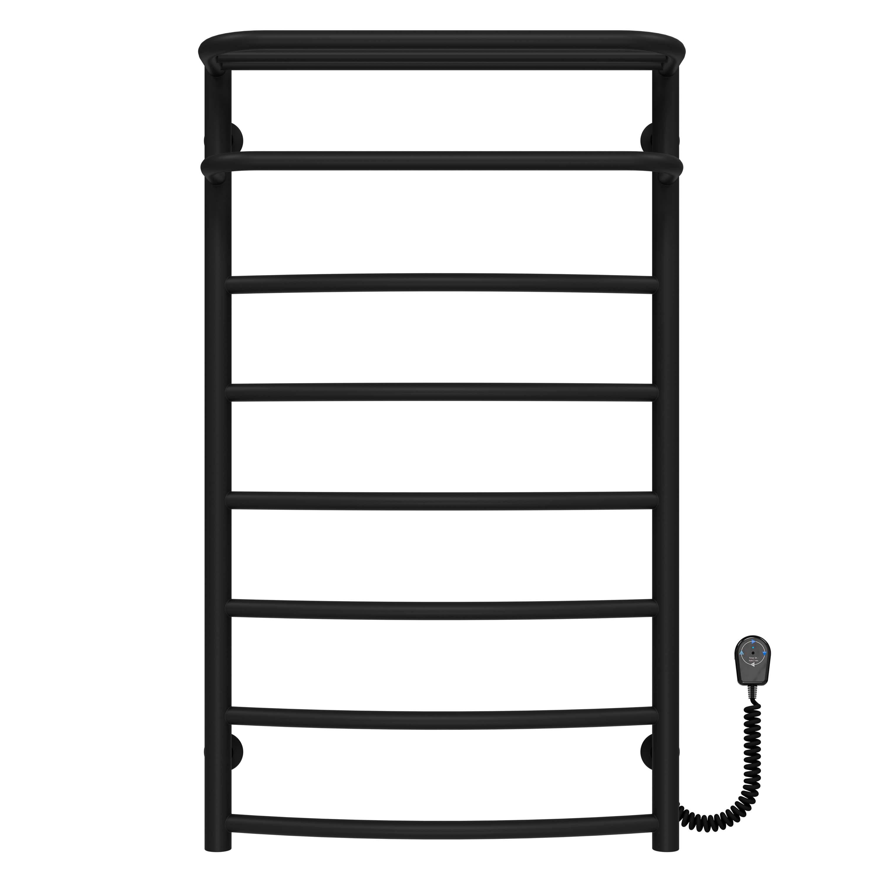 Полотенцесушитель электрический Deffi Отель П8 EF16 правое подключение нержавеющая сталь 500х900 мм Черный (C.OD.90.50.8.EBR5)