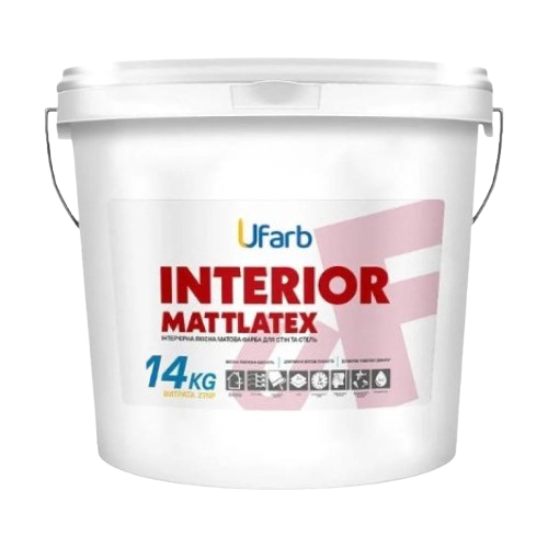 Краска интерьерная акриловая UFarb INTERIOR Mattlatex 14 кг (2679403187)