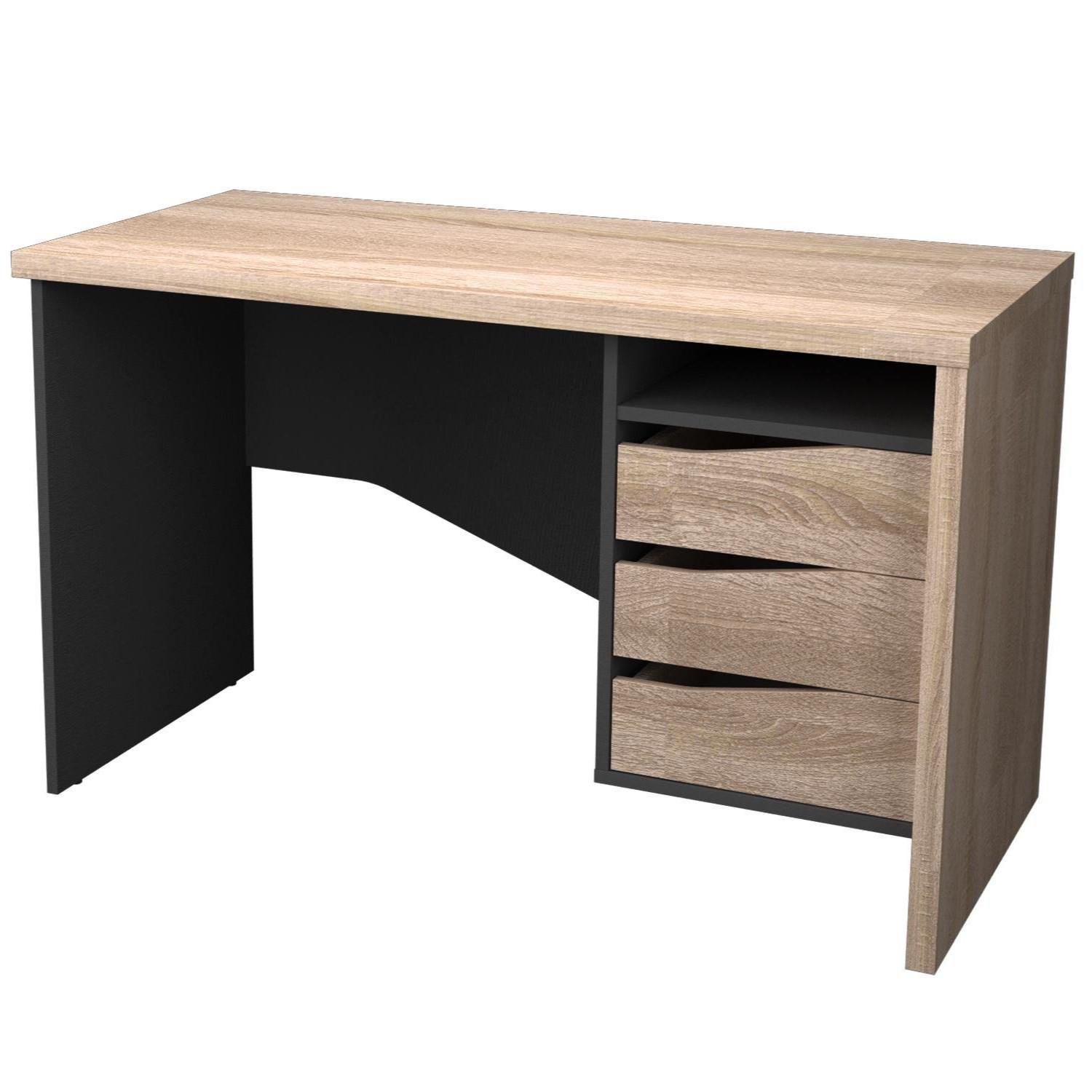 Комп'ютерний стіл Intarsio Connect 4 Дуб Сонома трюфель/Антрацит