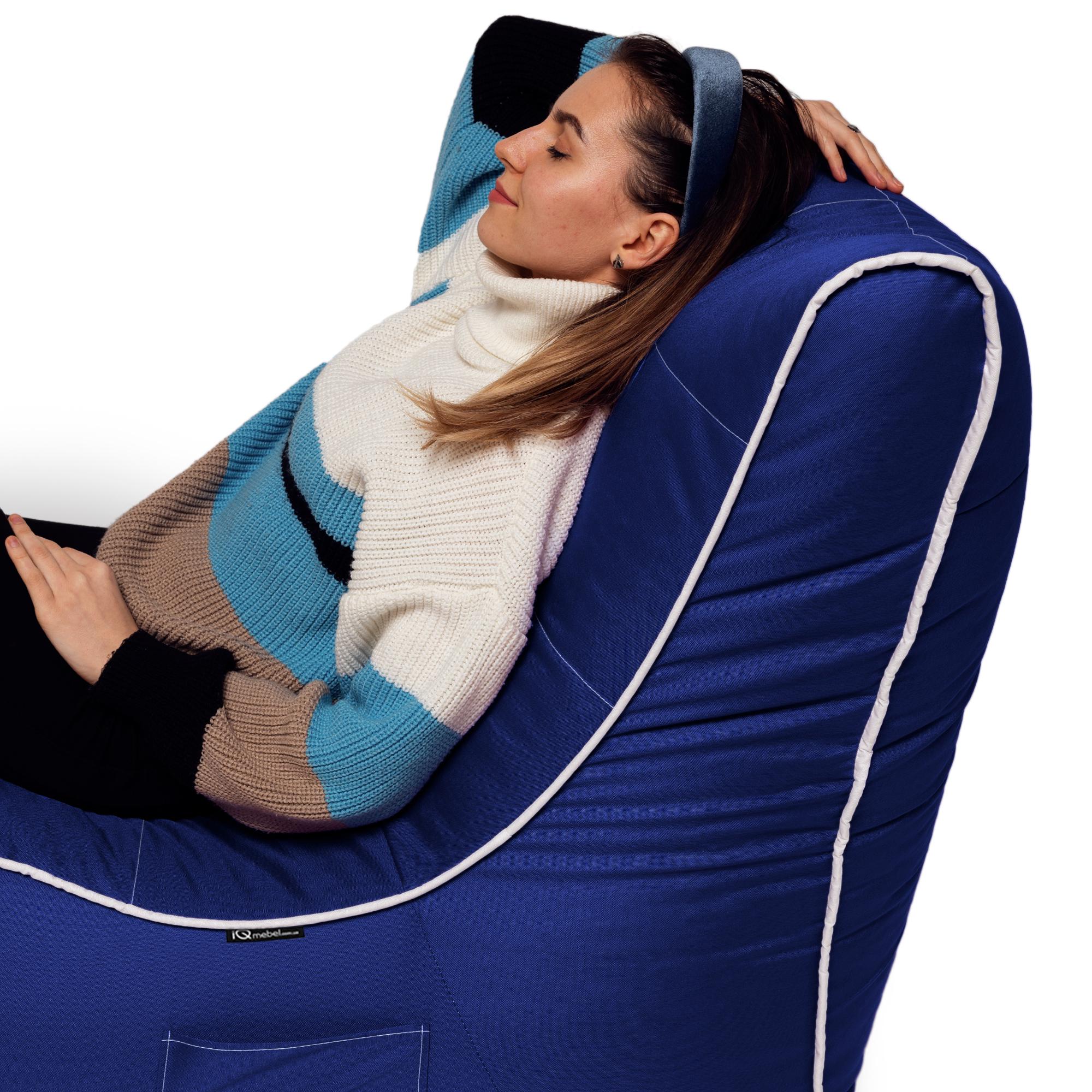 Крісло-мішок iQmebel Лежак 80х125 см оксфорд Синій - фото 5