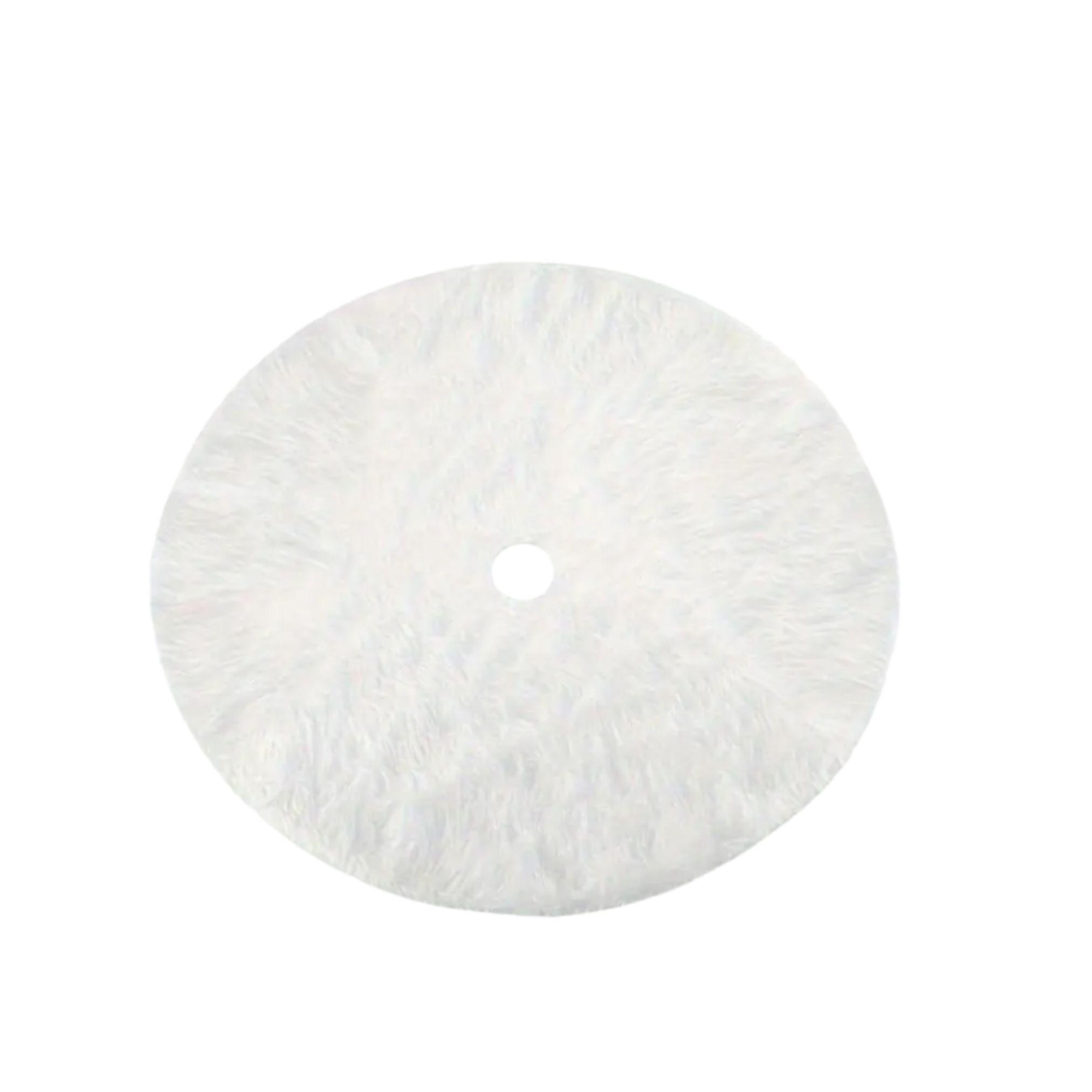 Ковер новогодний круглый Белый