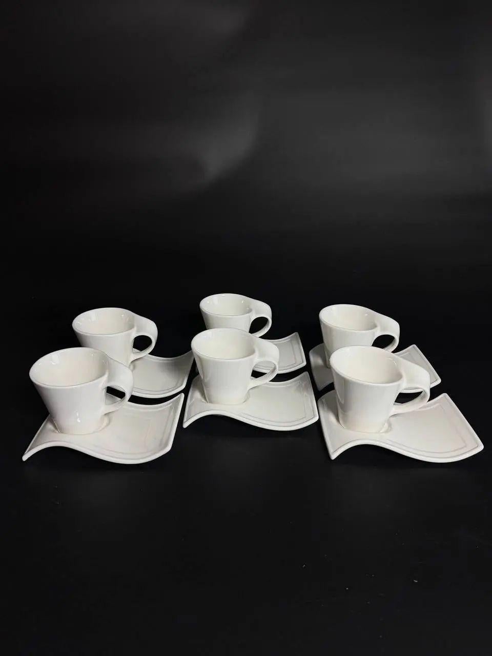 Чайный сервиз RG-2207 на 6 персон 250 мл 12 пр. Белый (31870572)