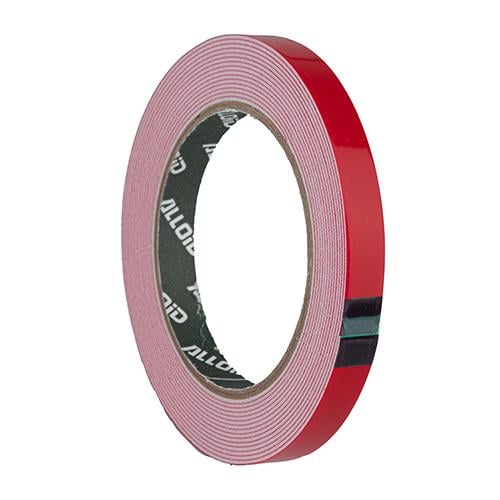 Скотч двухсторонний Alloid на вспененной основе 12мм х 5м Красный (DT-301205)