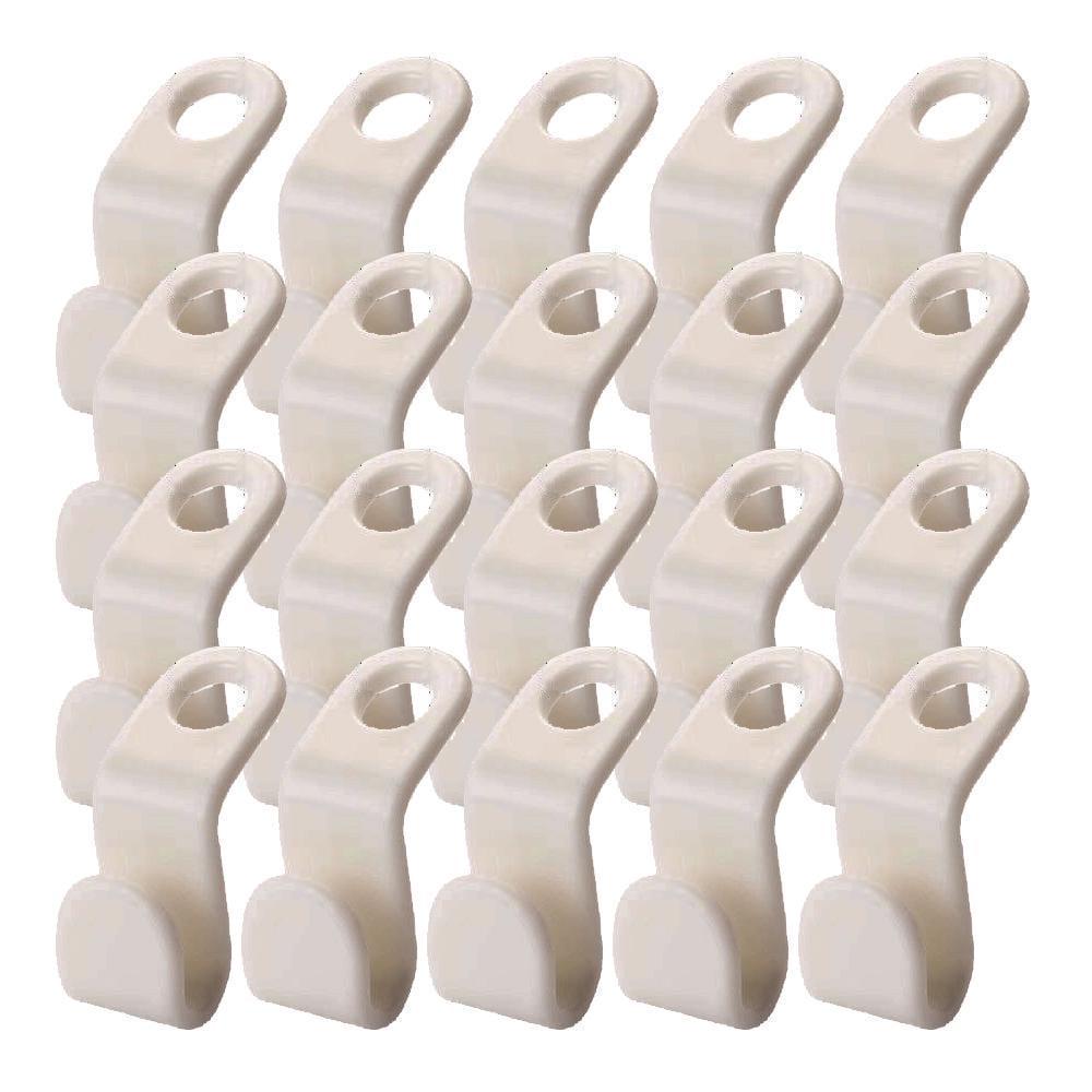 Набор пластиковых крючков для хранения одежды в шкафу на плечиках-тремпелях-вешалках 20 шт. (22059166)