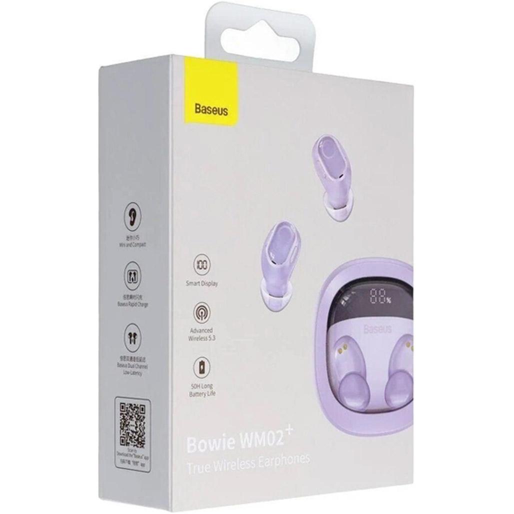 Наушники Baseus Bowie WM02+ True Wireless Earphones Purple (NGTW280105) - фото 5