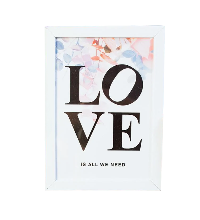 Постер в рамке Love is all we need 21х30 см A4 (WMT4_20L006)