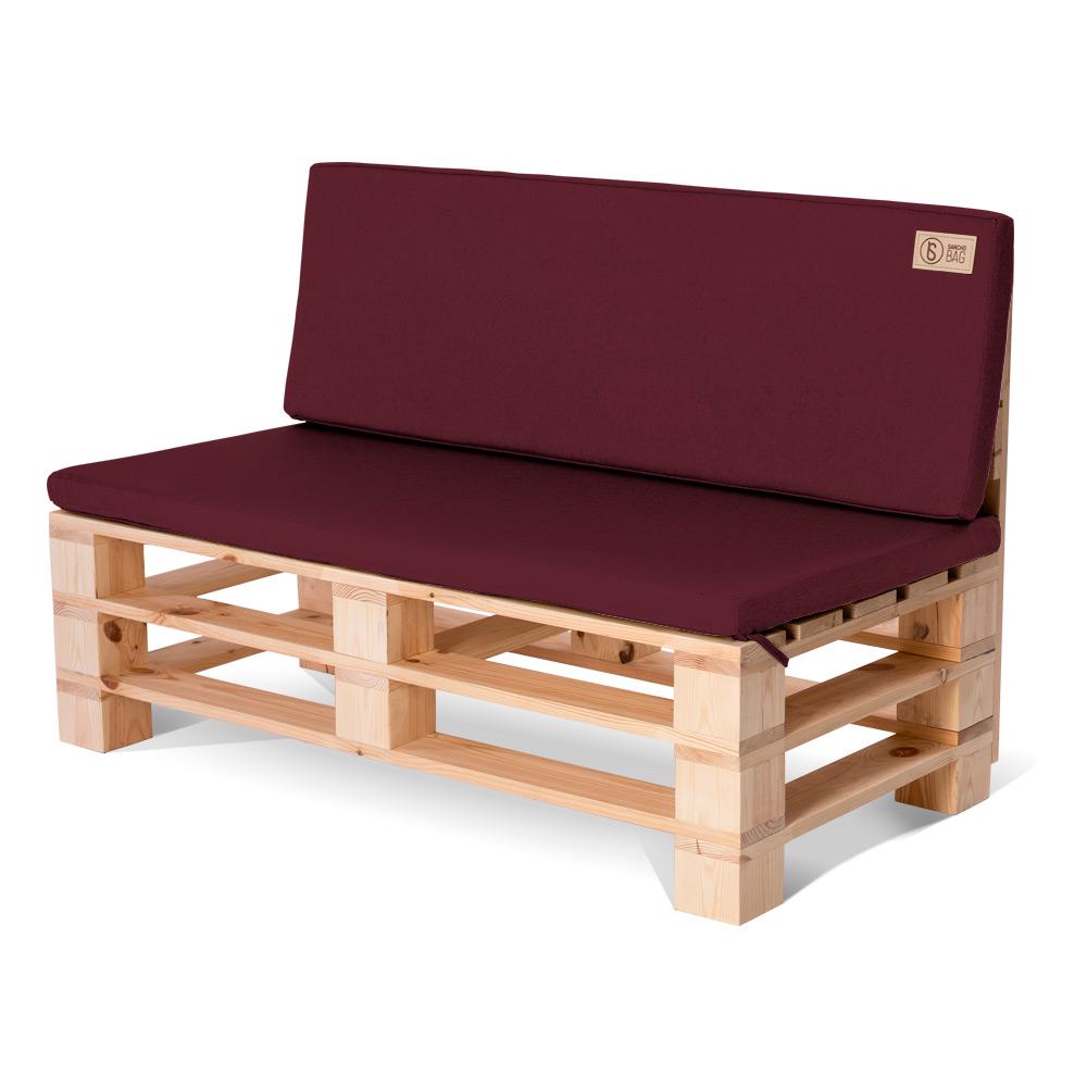 Комплект подушек для садовой мебели SanchoBAG Queens 120x40x5/120х55x5 см Burgundy (pdm-2013-sq105-20)