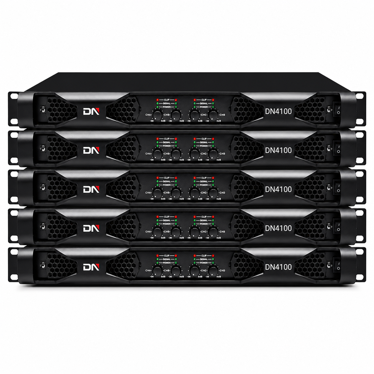 Профессиональный усилитель DN-4100 4 x 1500 Вт на 4 Ом класс D 1U PA для аудио систем