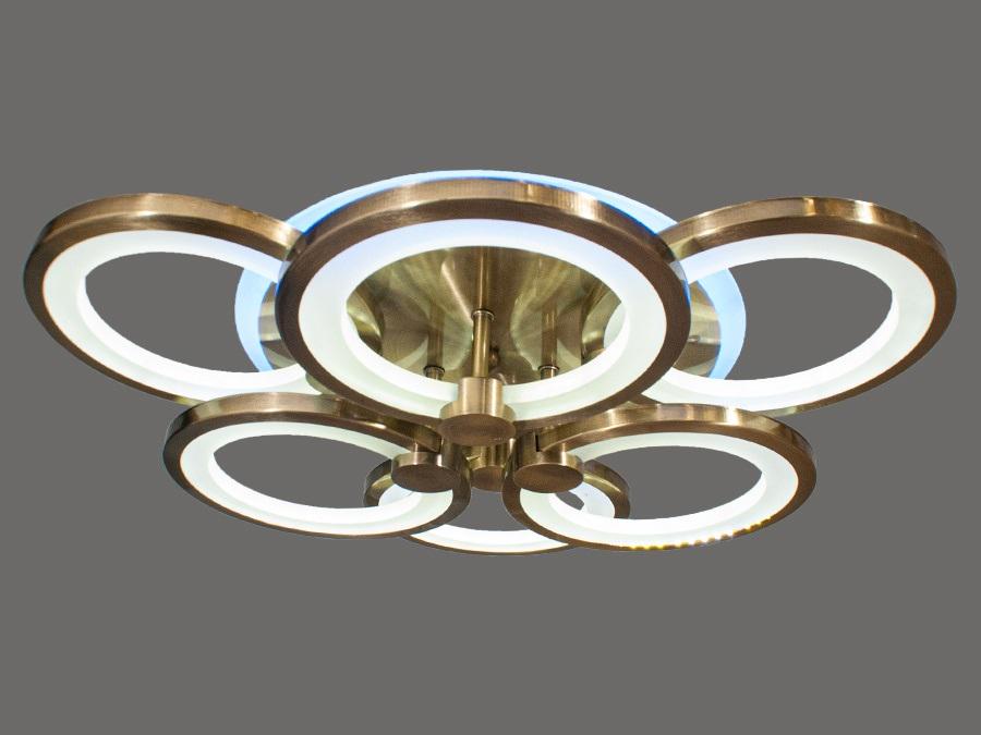 Люстра потолочная Octav с диммером и LED подсветкой 105 Вт (MX2280/3+3S BR LED)