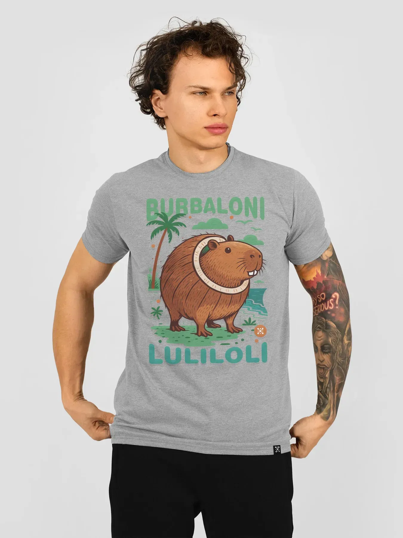 Футболка мужская Burbaloni Luliloli L Серый (26946896)