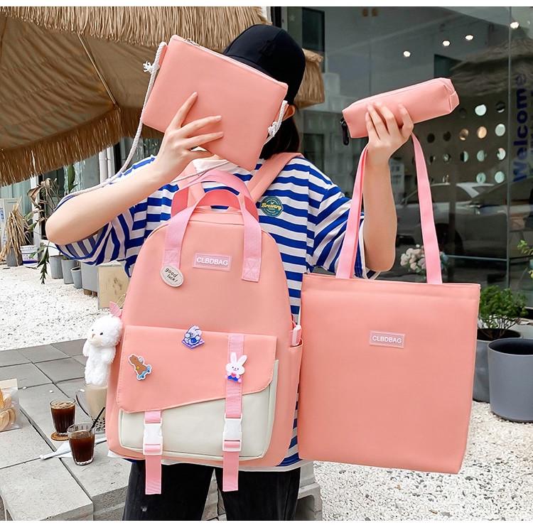 Школьный рюкзак унисекс 4в1 Розовый (CL-9492-3) - фото 2 Школьный рюкзак унисекс 4в1 Розовый (CL-9492-3) - фото 2