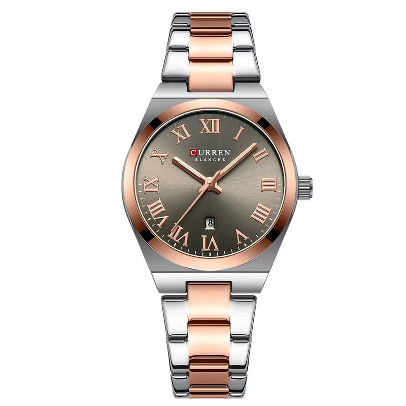Наручний годинник Curren 9095 Gold/Silver/Brown