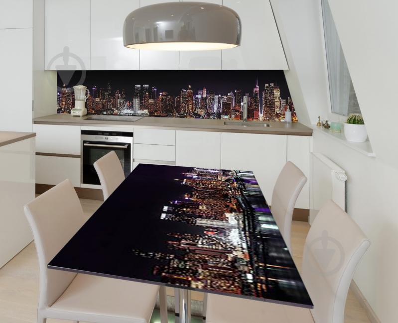 Наклейка 3Д виниловая на стол Zatarga «Объятие ночи» 600х1200 мм для домов, квартир, столов, кофейн, кафе