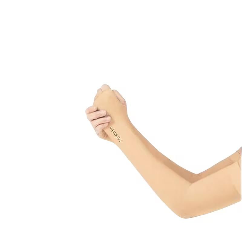 Нарукавники спортивные длинные с вырезом для большого пальца One size 2 шт. Бежевый (3000004138)