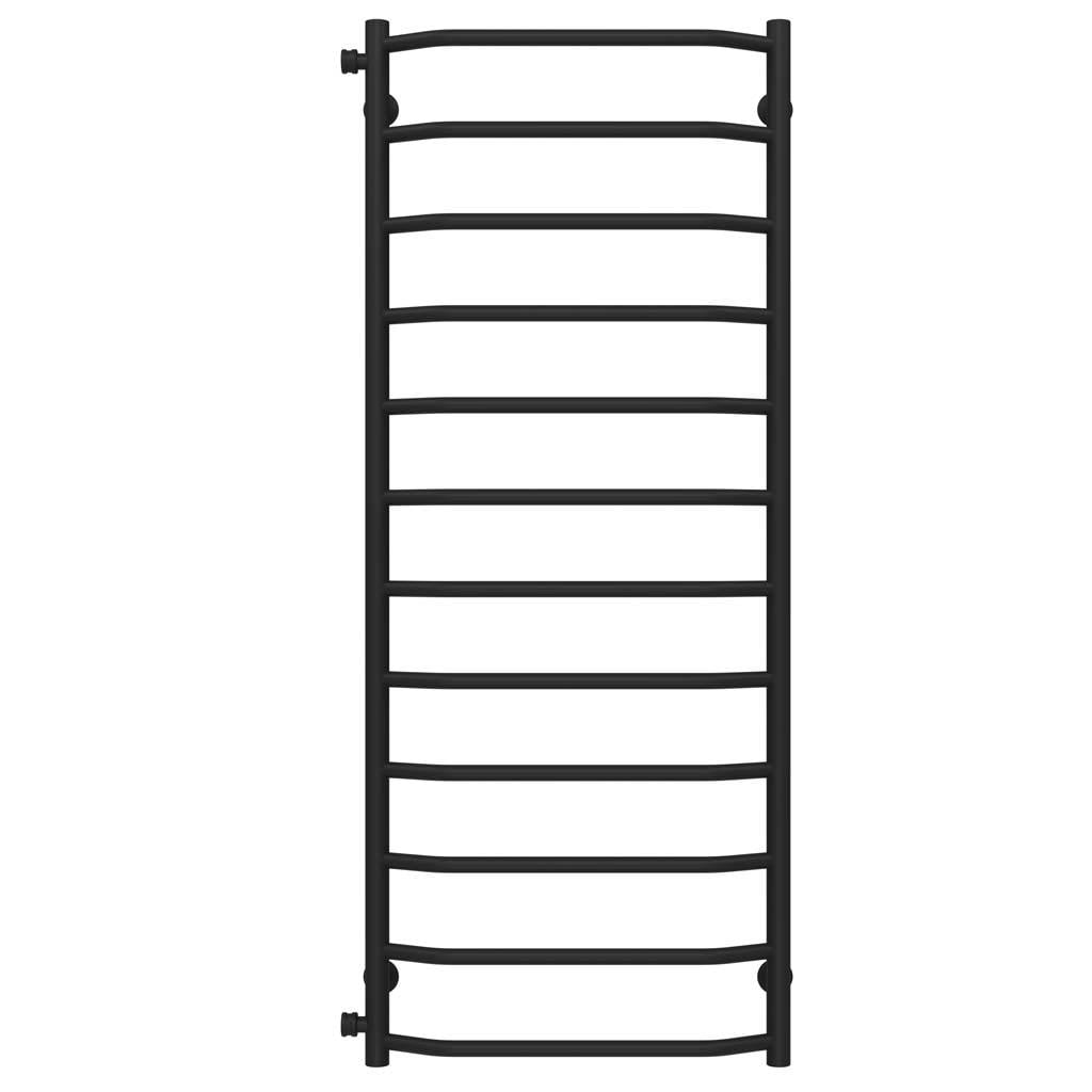 Полотенцесушитель водяной Deffi Трапеция П12 боковое левое подключение нержавеющая сталь 500х1300 мм Черный (C.TR.130.50.12.B.B)