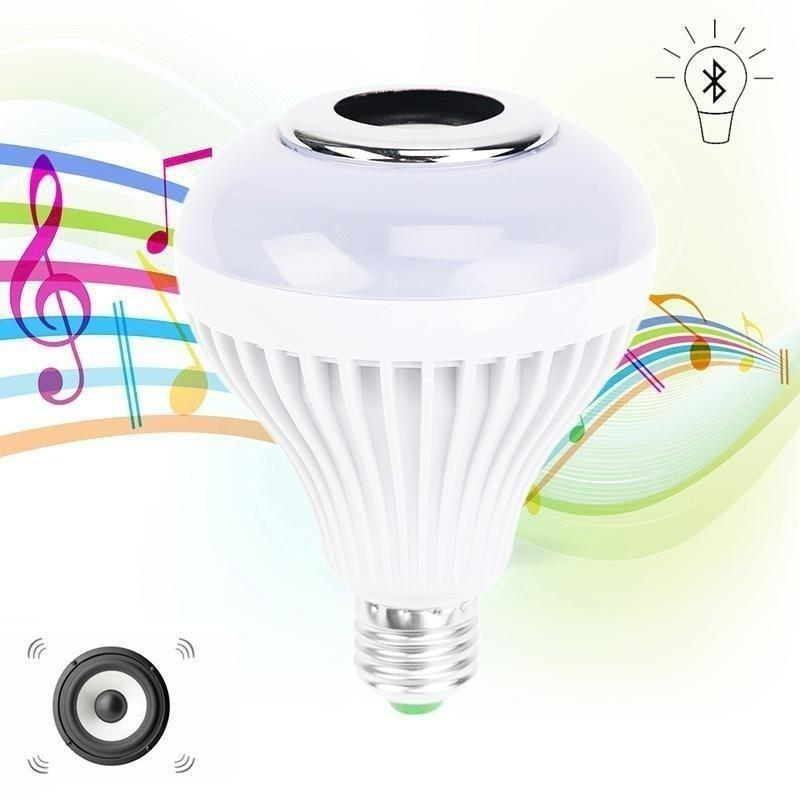 ᐉ Лампа светодиодная 12 Вт Е 27 с пультом и динамиком RGB (d2496fb3 ...