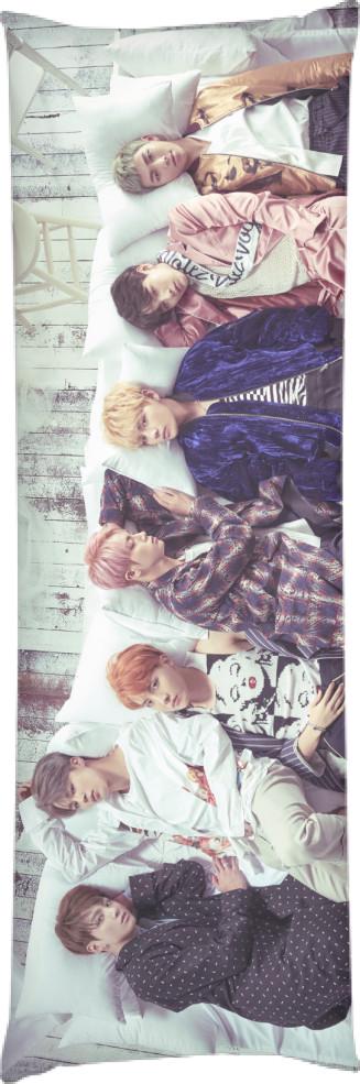 Подушка дакимакура BTS Group 50x150 см (13531641)